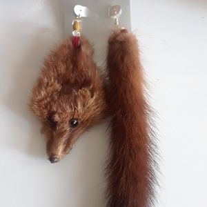 Mink earrings
